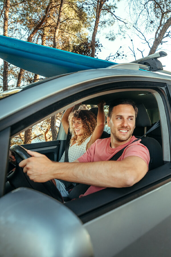 People sitting in a car